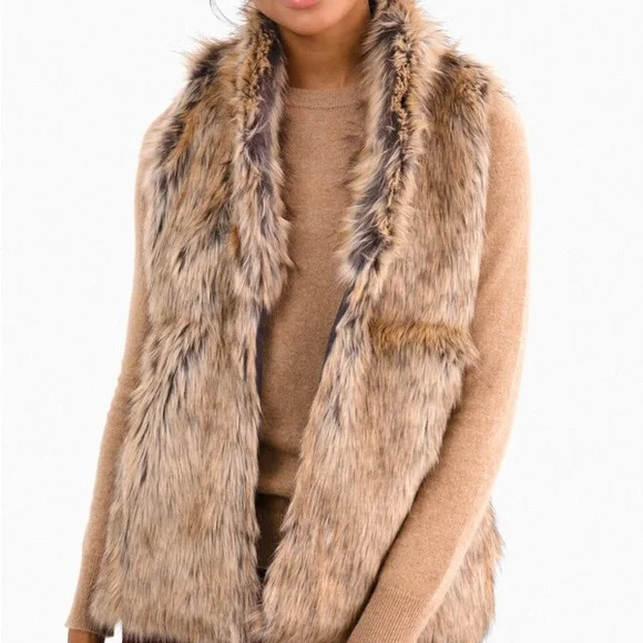 Tuckernuck Multitone Faux Fur Vest - Picture 2 of 4